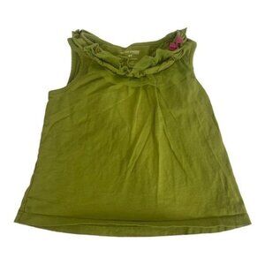Genuine Kids From OshKosh Green Ruffle Neck Sleeveless Top 4T Girls Toddler